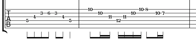 tablature sample
