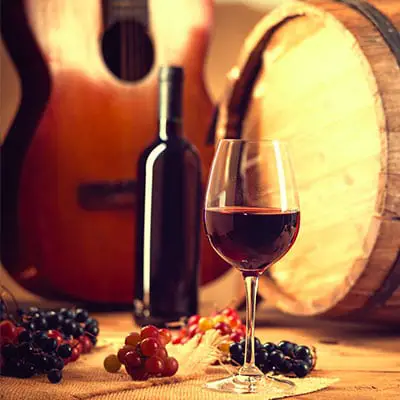 wine and guitar