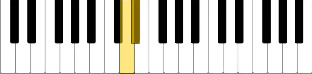 piano semi tone (D D#)