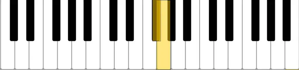 piano semitone (F# G)